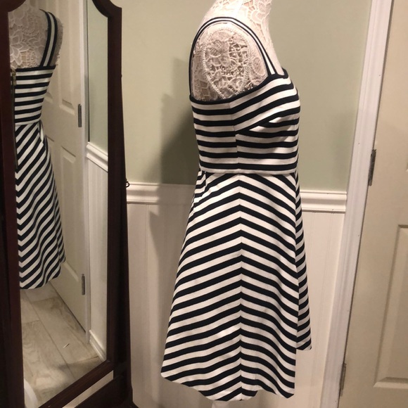 Michael Kors Fit & Flare Sundress in Navy & White - Picture 2 of 8